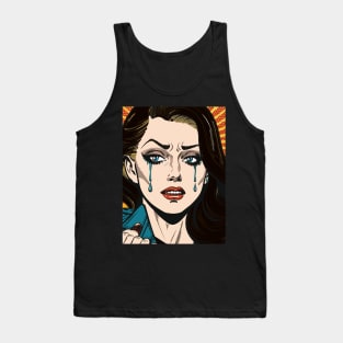 pop art crying girl Tank Top